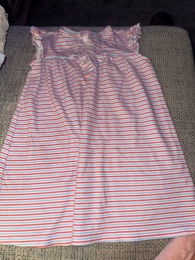 Girls Striped Pink & White Sleeveless Dress Size 3